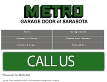 Tablet Screenshot of metrogaragedoor-sarasota.com